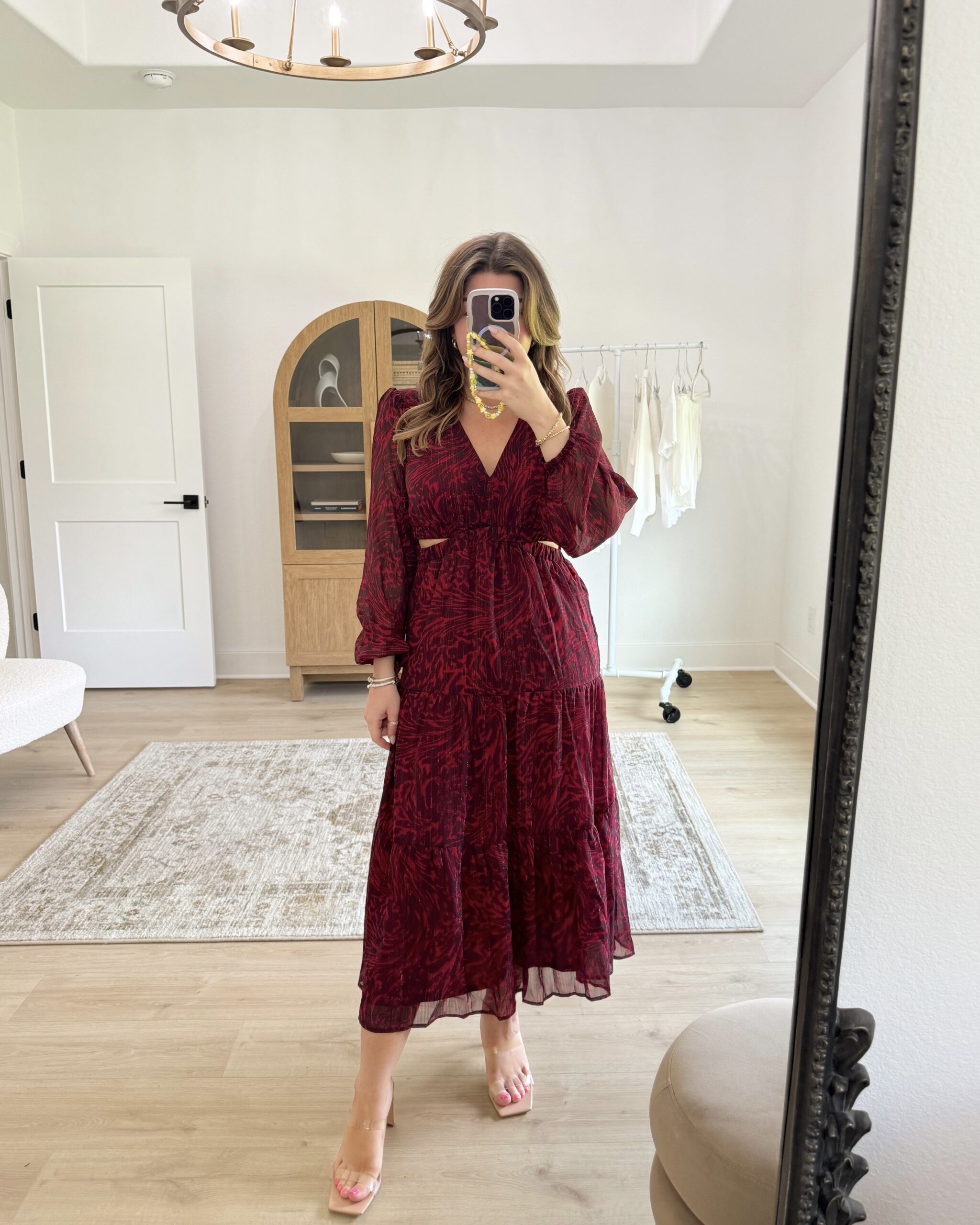 burgundy dress