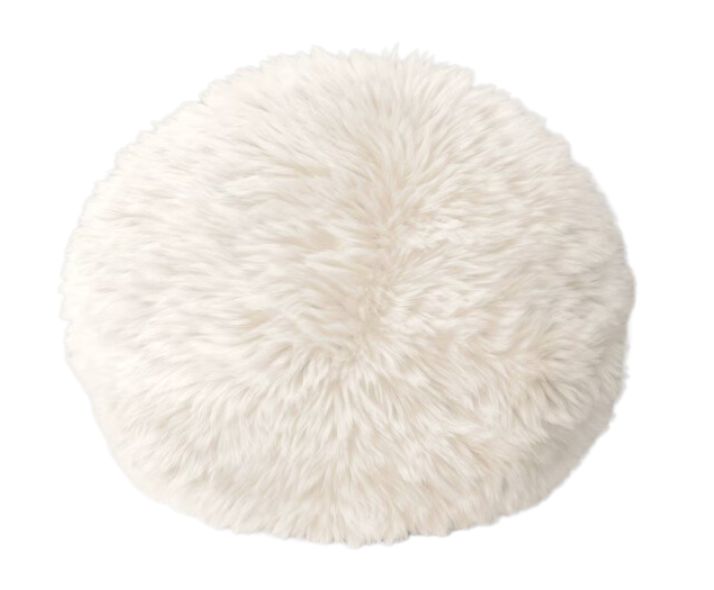 faux fur round pillow