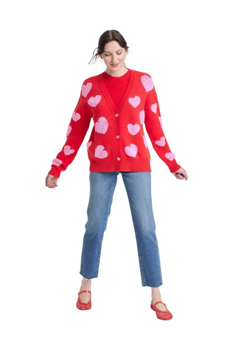RED HEART CARDIGAN