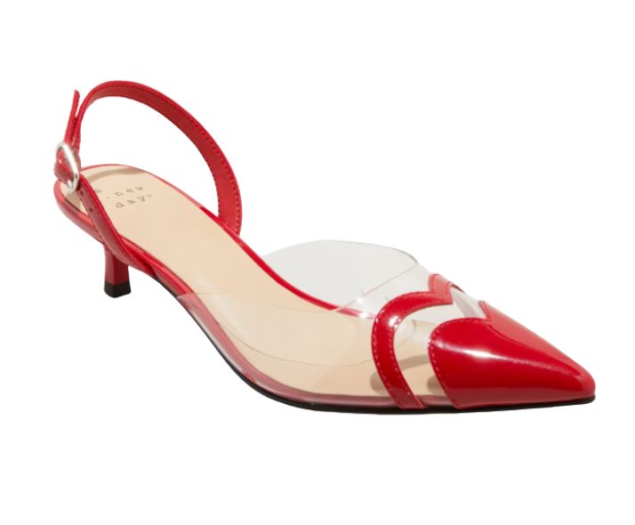 HEART SLINGBACK HEELS