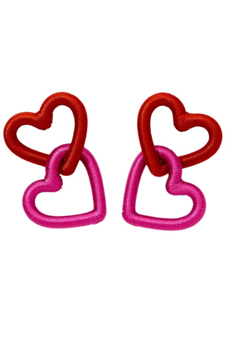 SUGARFIX RED/PINK HEART EARRINGS