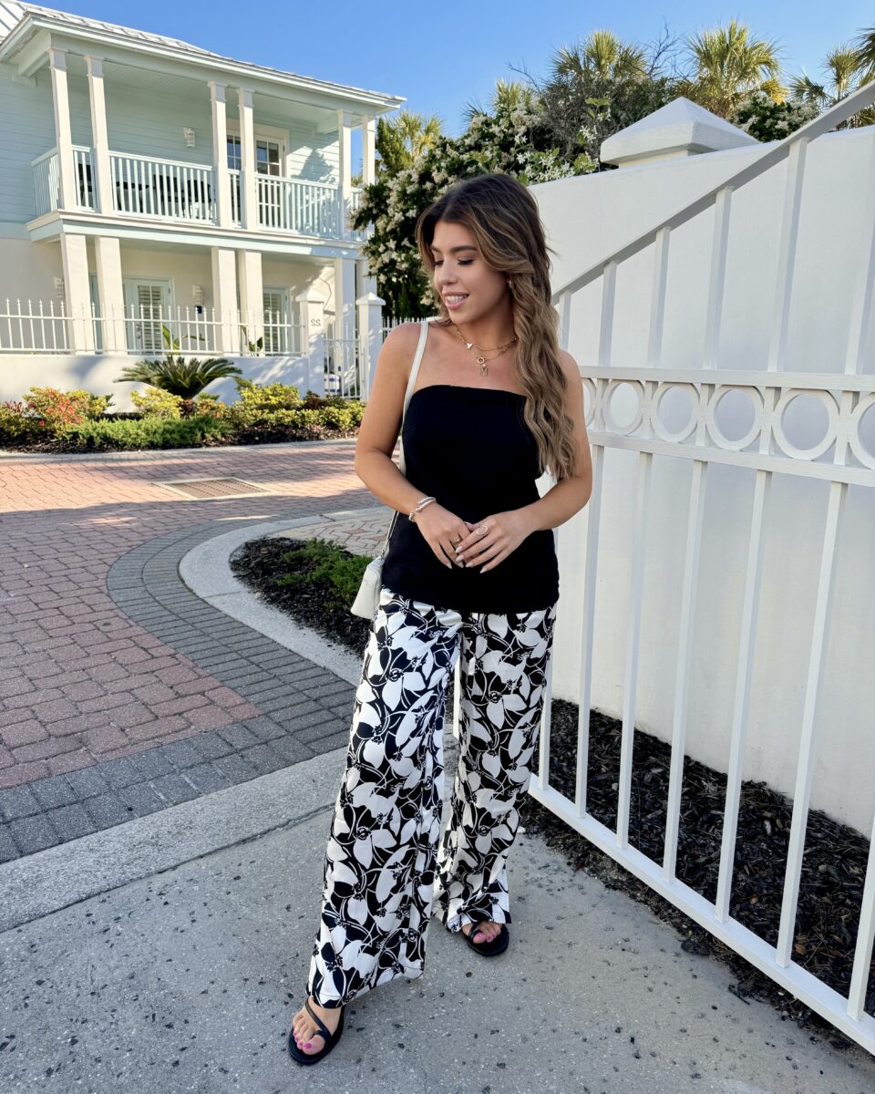 black tube top outfit